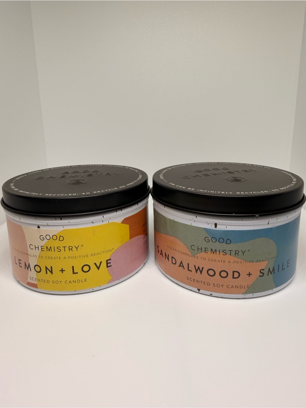 Good Chemistry Lemon + Love Scented Soy Candles 2pk